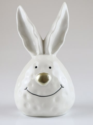 AM Design Decoratief figuur "Konijnenkop" wit - (B)6 x (H)14 x (D)7 cm