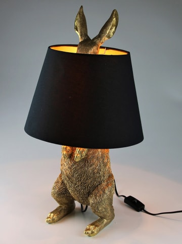 AM Design Tischleuchte ''Hase'' in Gold/ Schwarz - (H)58 x Ø 30 cm