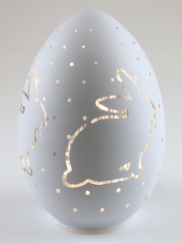 AM Design LED-Dekoleuchte ''Ei Hase'' in Weiß - (H)17 x Ø 12 cm