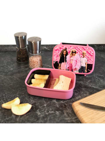 SCOOLI Brotzeitdose "Barbie" in Rosa - (B)18 x (H)13,5 x (T)6 cm