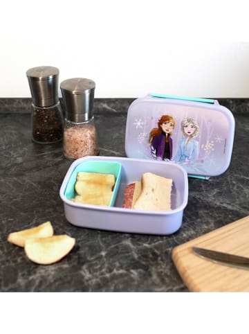 SCOOLI Brotzeitdose "Frozen" in Hellblau - (B)18 x (H)13,5 x (T)6 cm