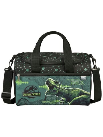 SCOOLI Sporttasche "Jurassic World" in Grün/ Schwarz - (L)35 cm - (H)23 cm - (T)15 cm