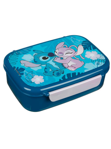 SCOOLI Brotzeitdose "Lilo & Stitch" in Blau - (B)18 x (H)13,5 x (T)6 cm