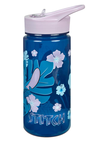 SCOOLI Trinkflasche "Aero Lilo & Stitch" in Blau - (L)19 cm - 500 ml - Ø 7 cm