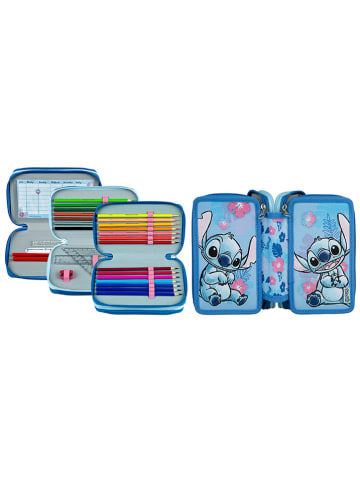 SCOOLI Gefülltes Federmäppchen "Lilo & Stitch" in Blau