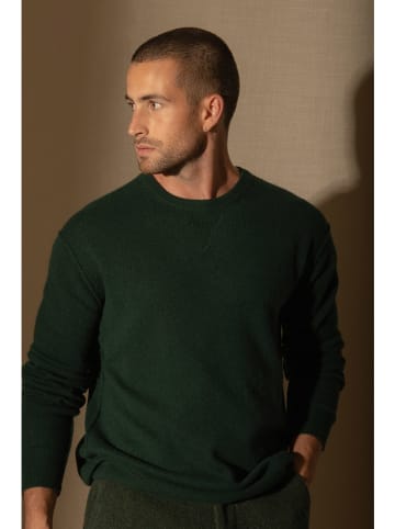 Perfect Cashmere Kasjmieren trui "Soan" donkergroen