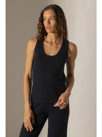 Perfect Cashmere Kaschmir-Top "Vanesia" in Dunkelblau