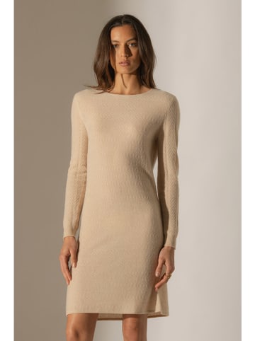 Perfect Cashmere Kaszmirowa sukienka "Lola" w kolorze beżowym