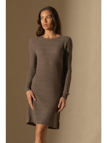 Perfect Cashmere Kaszmirowa sukienka "Lola" w kolorze brązowym