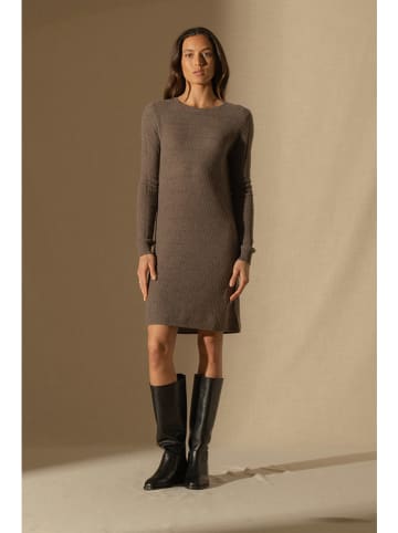 Perfect Cashmere Kaszmirowa sukienka "Lola" w kolorze brązowym