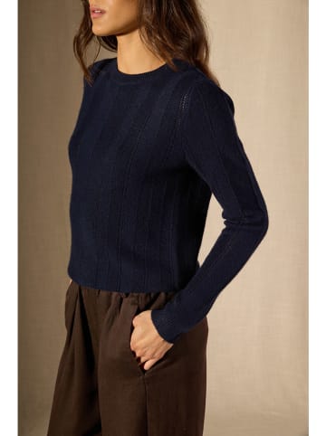 Perfect Cashmere Kaszmirowy sweter "Corva" w kolorze granatowym