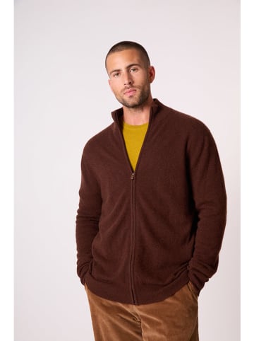 Perfect Cashmere Kaszmirowy kardigan "Cody" w kolorze brązowym