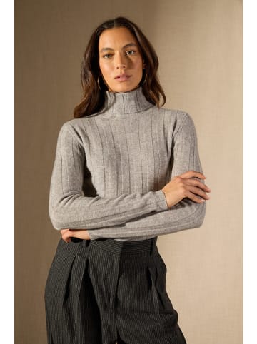 Perfect Cashmere Kasjmieren coltrui "Ysaline" grijs