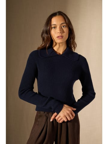 Perfect Cashmere Kasjmieren trui "Arlena" donkerblauw