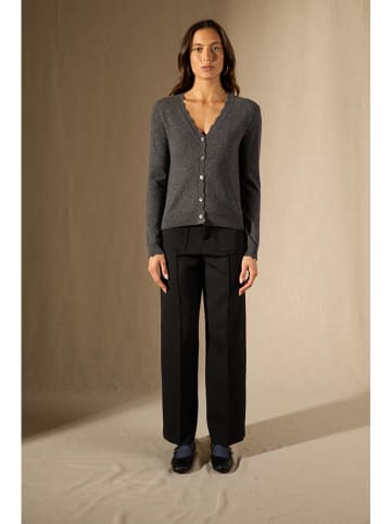 Perfect Cashmere Kasjmieren vest "Leora" antraciet
