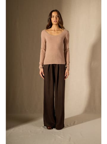 Perfect Cashmere Kaszmirowy sweter "Cylena" w kolorze jasnobrązowym