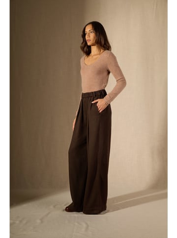 Perfect Cashmere Kaszmirowy sweter "Cylena" w kolorze jasnobrązowym