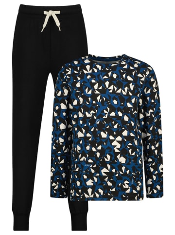 Vingino Pyjama in Schwarz/ Blau/ Weiß