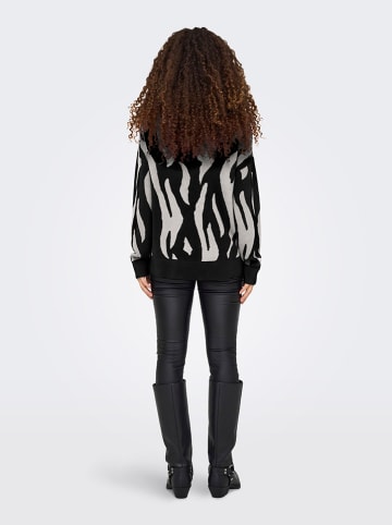 ONLY Pullover in Schwarz/ Grau