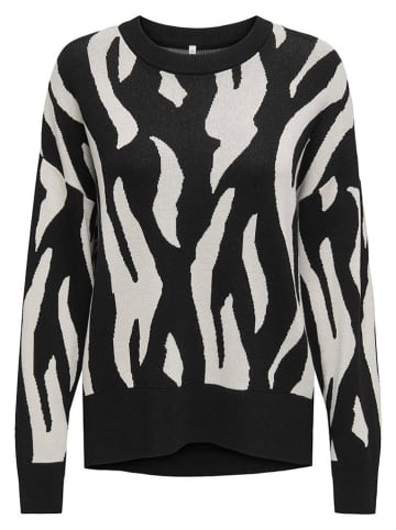 ONLY Pullover in Schwarz/ Grau