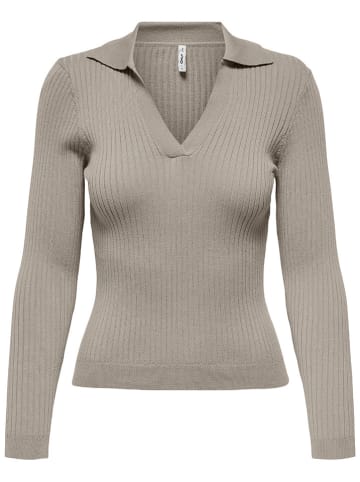 ONLY Pullover in Taupe in Grau/ Beige