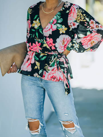 Milan Kiss Blouse zwart/roze