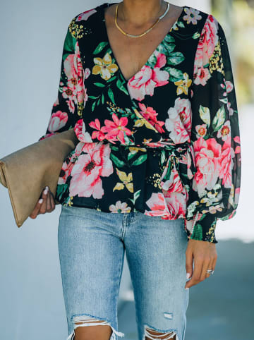 Milan Kiss Blouse zwart/roze