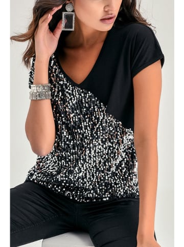 Milan Kiss Shirt in Schwarz/ Weiß