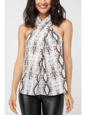 Milan Kiss Blousetop wit/zwart/beige