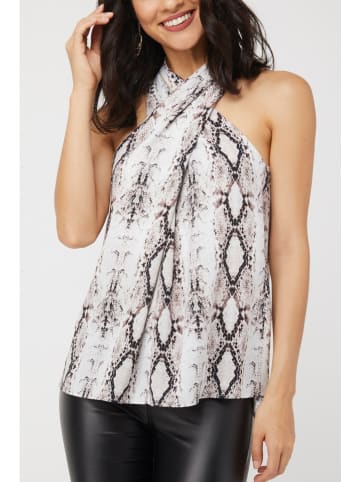 Milan Kiss Blousetop wit/zwart/beige
