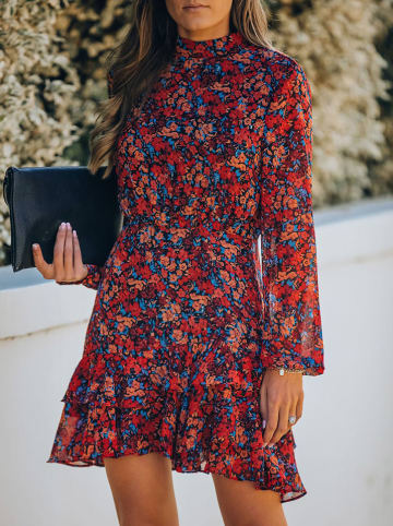 Milan Kiss Kleid in Rot/ Blau