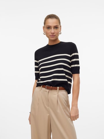Vero Moda Pullover in Schwarz/ Creme