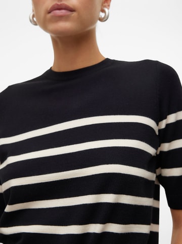Vero Moda Pullover in Creme/ Schwarz