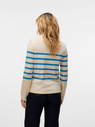 Vero Moda Pullover in Creme/ Hellblau