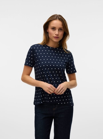 Vero Moda Shirt in Dunkelblau/ Weiß