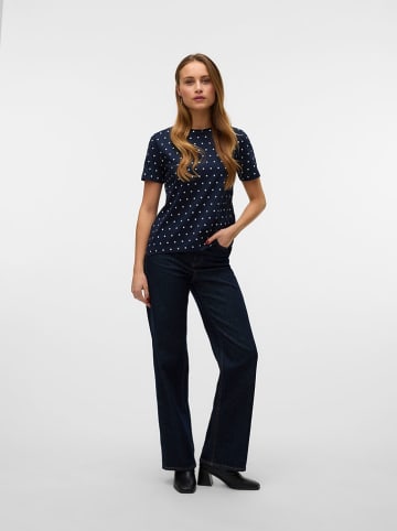 Vero Moda Koszulka w kolorze granatowo-białym