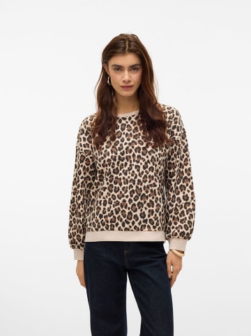 Vero Moda Sweatshirt in Beige/ Schwarz