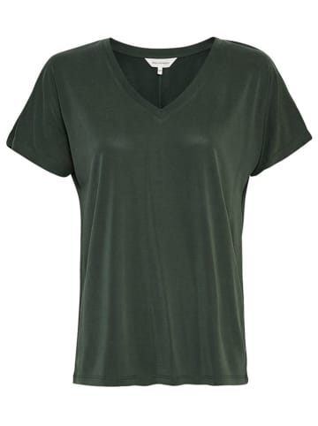 MOSS COPENHAGEN Koszulka "Fenya" w kolorze ciemnozielonym