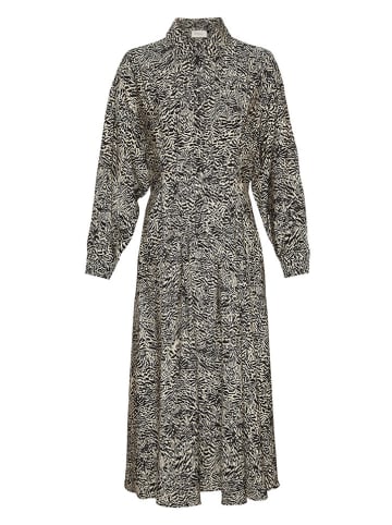 MOSS COPENHAGEN Kleid "Amabella" in Beige/ Schwarz