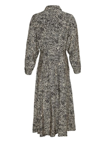 MOSS COPENHAGEN Kleid "Amabella" in Beige/ Schwarz