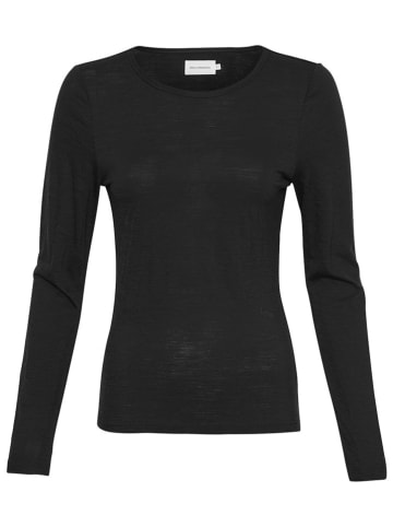 MOSS COPENHAGEN Wełniana koszulka "Nesmina" w kolorze czarnym