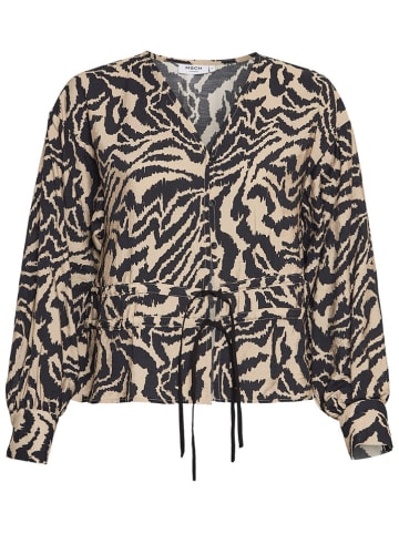 MOSS COPENHAGEN Bluse "Felixie Taila" in Beige/ Schwarz