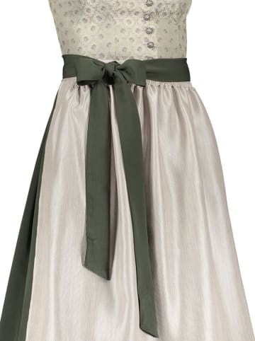 Turi Landhaus Dirndl in Oliv/ Beige