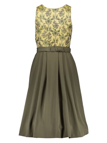 Turi Landhaus Dirndl geel/groen/bruin