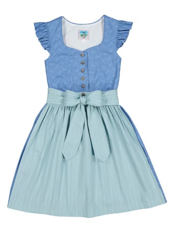 Turi Landhaus Dirndl in Blau/ Mint