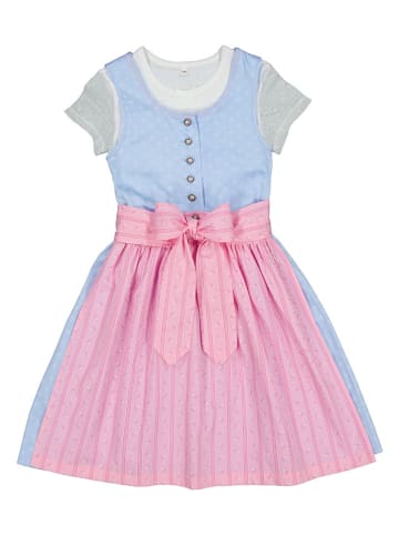 Turi Landhaus Dirndl in Hellblau/ Rosa