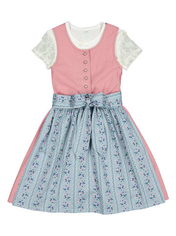 Turi Landhaus Dirndl in Rosa/ Hellblau