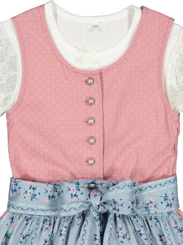 Turi Landhaus Dirndl in Rosa/ Hellblau
