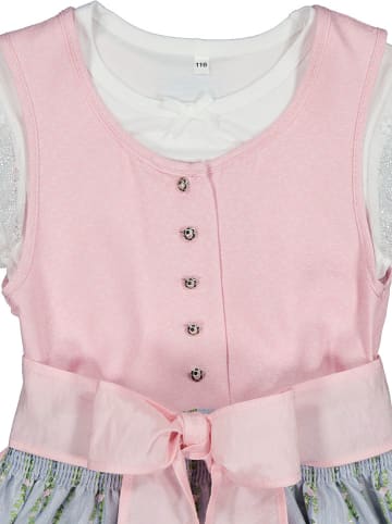 Turi Landhaus Dirndl in Rosa/ Hellblau