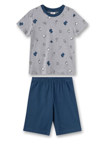 s.Oliver Pyjama in Grau/ Dunkelblau